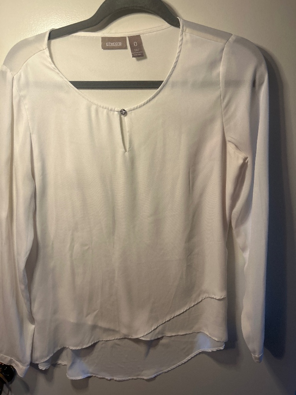 Chicos layered tunic blouse top size 0 xs